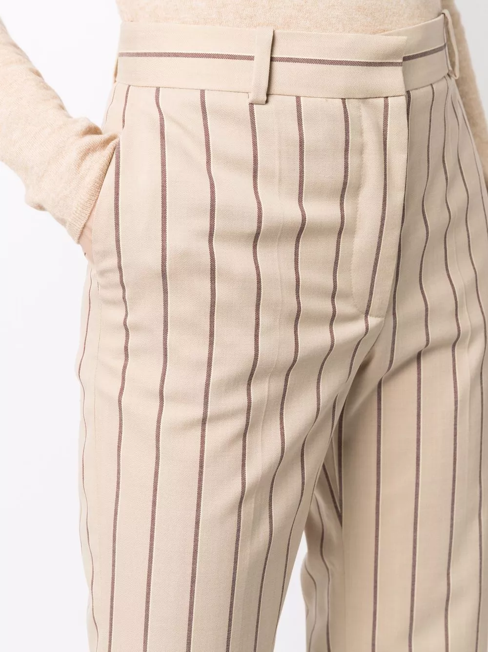 Affordable JOSEPH Talia stripe-print tailored trousers Women 0124