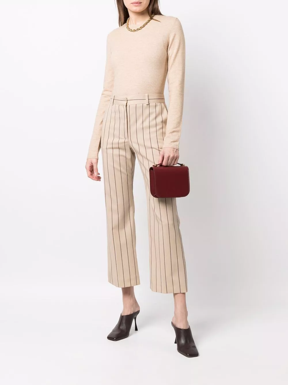 Affordable JOSEPH Talia stripe-print tailored trousers Women 0124