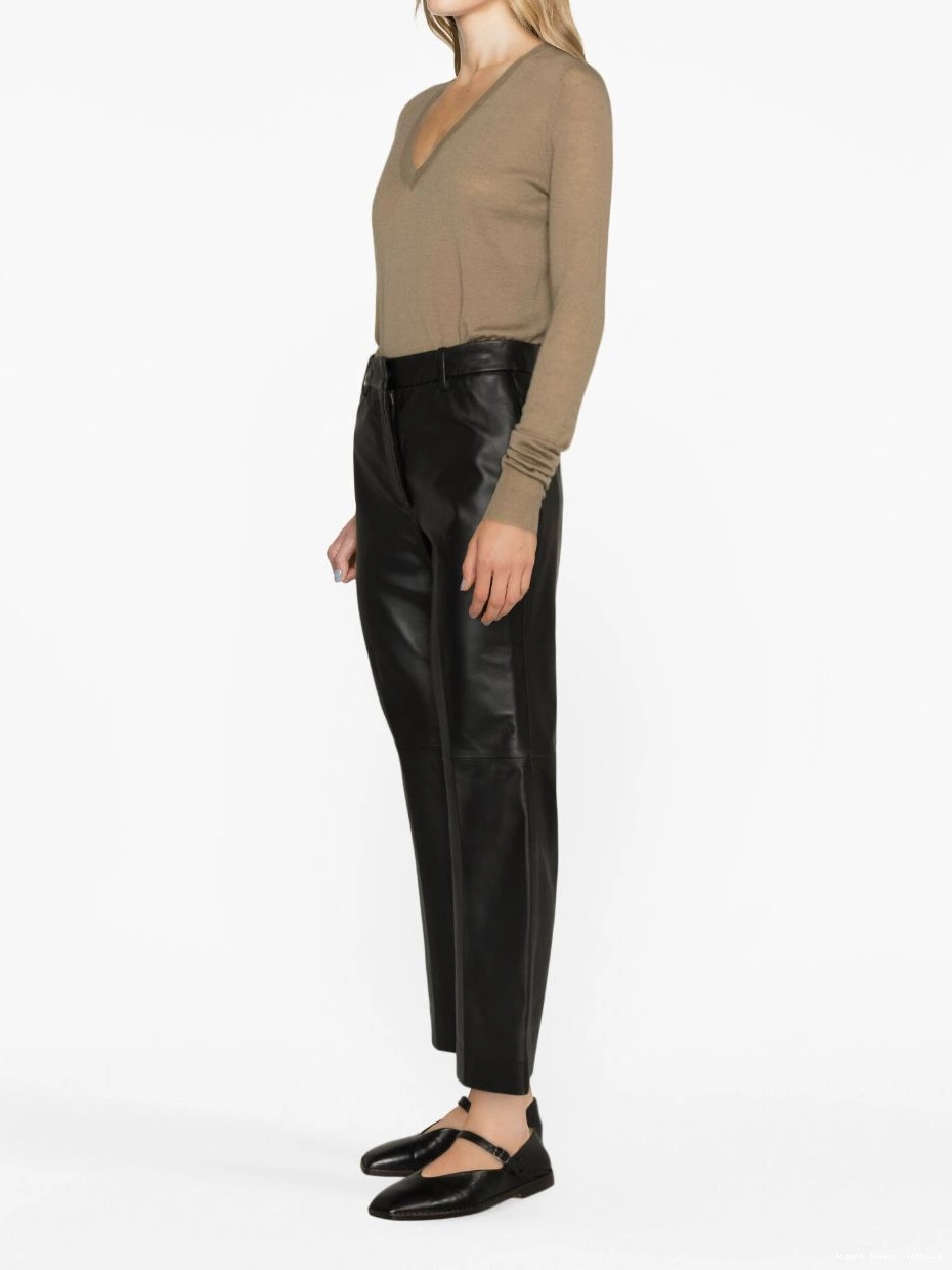 Cheap cropped trousers Women leather JOSEPH Talia 0212