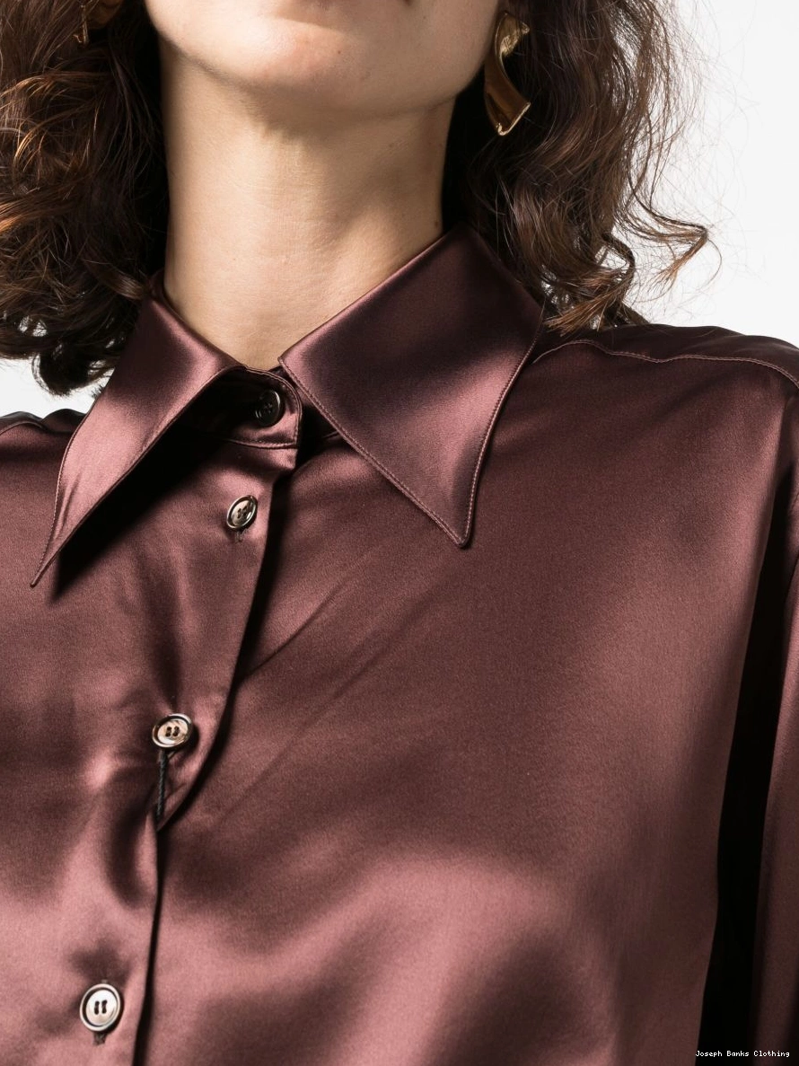 Affordable JOSEPH Women silk satin-finish shirt 0216