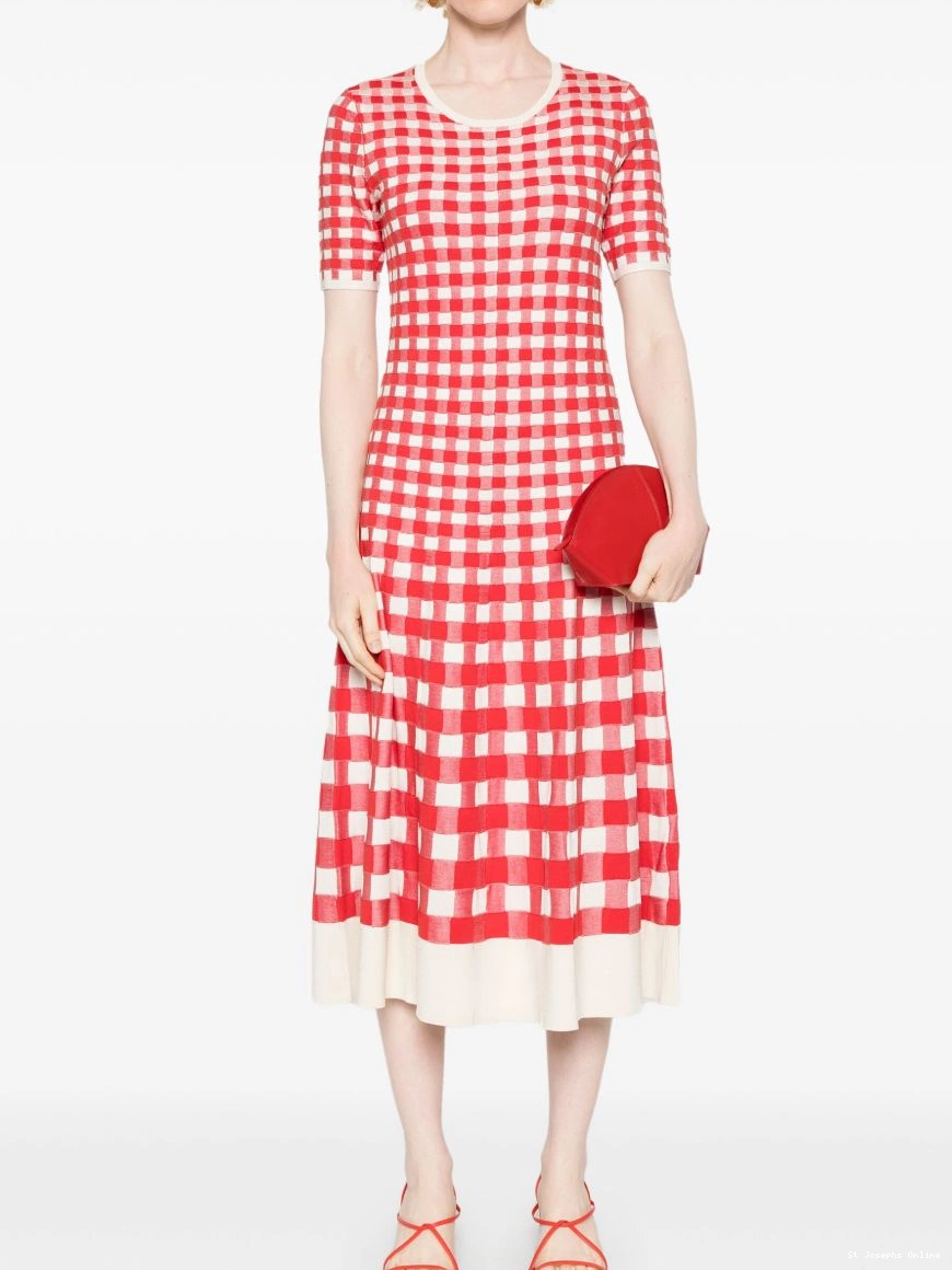 Cheap dress Women midi gingham-jacquard JOSEPH 0217